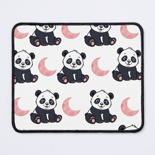 Item preview, Cute Panda Moon Pattern – Kawaii Pink Celestial Animal Gift Design designed and sold by lunadesignsmoon.