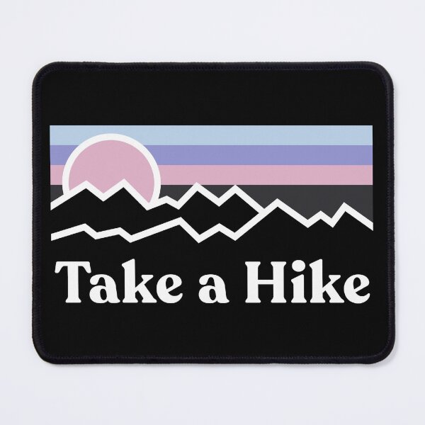 Item preview, Vintage Take a Hike Mountain Sunset Hiking Adventure designed and sold by RareBunny.
