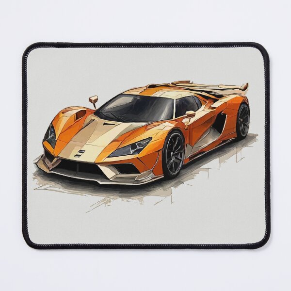 Item preview, Geometric Exotic Supercar Modern Car Art  designed and sold by Tklezardesigns.