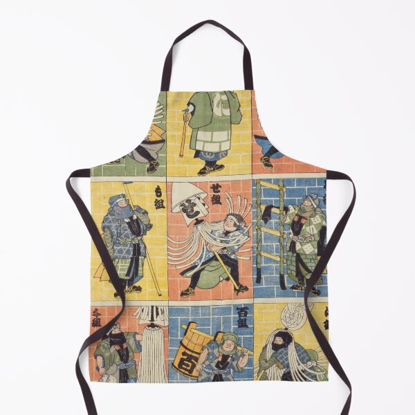 Item preview, Vintage Edo Firefighters - Colorful Japanese Ukiyo-e Art Print designed and sold by Kokeshidreams.