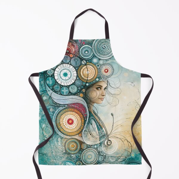 Item preview, Dot Art - Nurse standing with a calm expression designed and sold by Made-by-Gus.