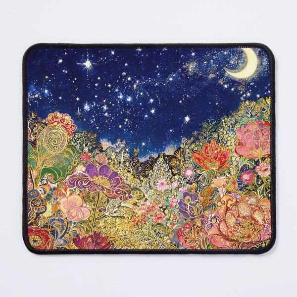 Aperçu de l'œuvre La Nuit du Jardin de Fleurs de Gustav Klimt créée et vendue par maniacfitness.