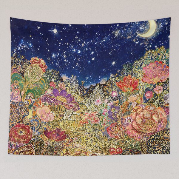 Item preview, Gustav Klimt Flower Garden Night designed and sold by maniacfitness.