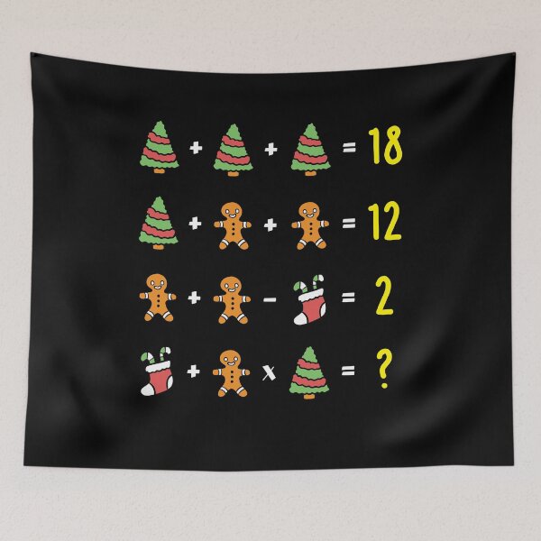 Item preview, Christmas Math Riddle Ugly Christmas Sweater Nerd designed and sold by Lenny Stahl.