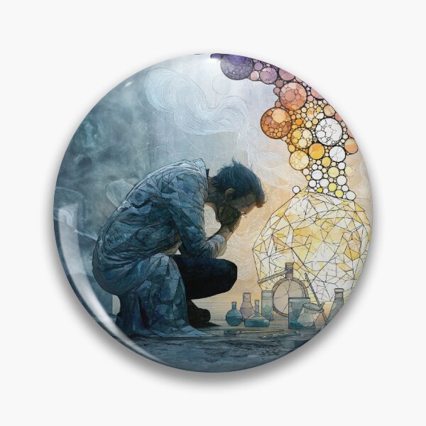 Item preview, Dot Art - Scientist studying a glowing crystal designed and sold by Made-by-Gus.