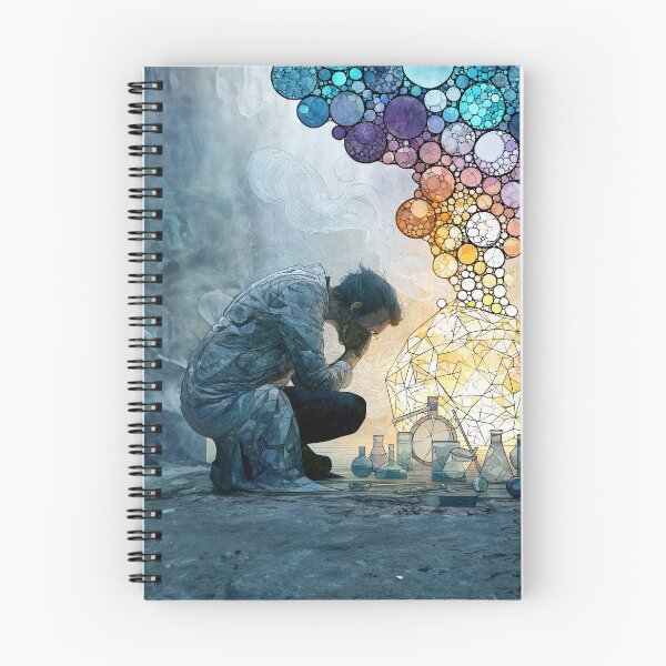 Item preview, Dot Art - Scientist studying a glowing crystal designed and sold by Made-by-Gus.
