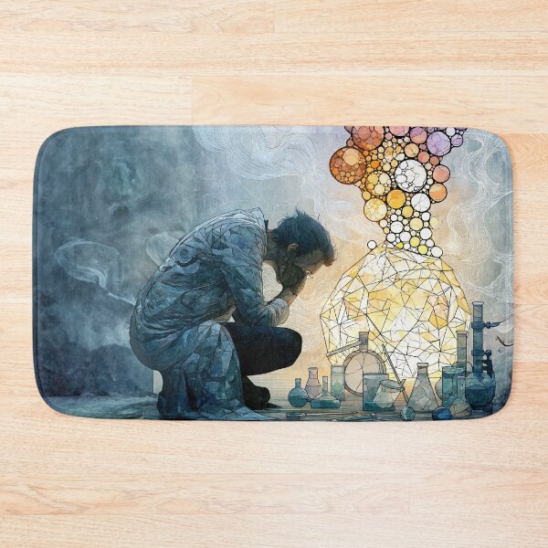 Item preview, Dot Art - Scientist studying a glowing crystal designed and sold by Made-by-Gus.