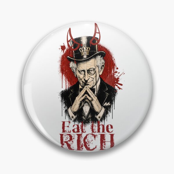 Item preview, Eat The Rich Print / Charles anti capitalism  designed and sold by Thehatinthecat.