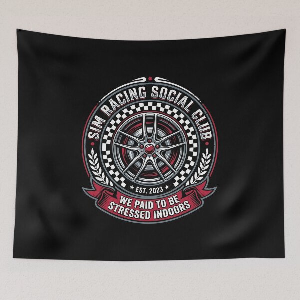 Item preview, Sim Racing Social Club We Paid to Be Stressed Indoors designed and sold by Fenay Designs.