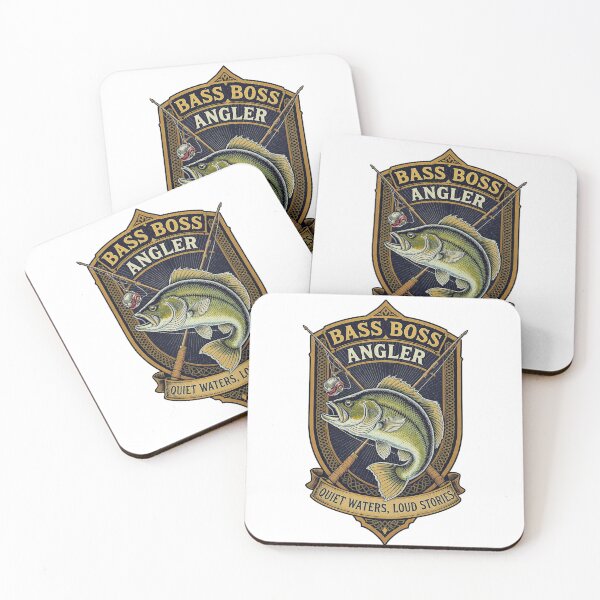 Item preview, Bass Boss Angler Funny Dad Fishing Emblem  designed and sold by YMLux.
