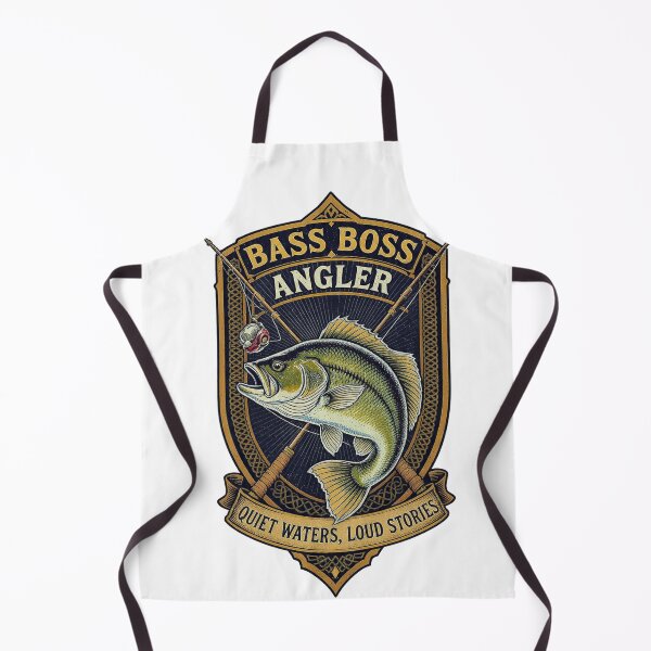 Item preview, Bass Boss Angler Funny Dad Fishing Emblem designed and sold by YMLux.