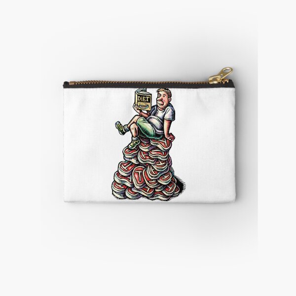 Item preview, man sits on a pile of steaks, reading an Atkins or Keto diet book. designed and sold by LisaHaney.