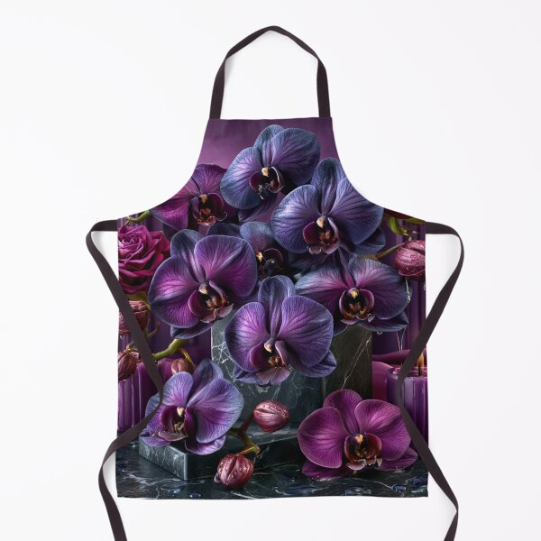 Item preview, Midnight Orchid Noir – Dark Plum Gothic Floral Elegance designed and sold by VelvetThornsArt.