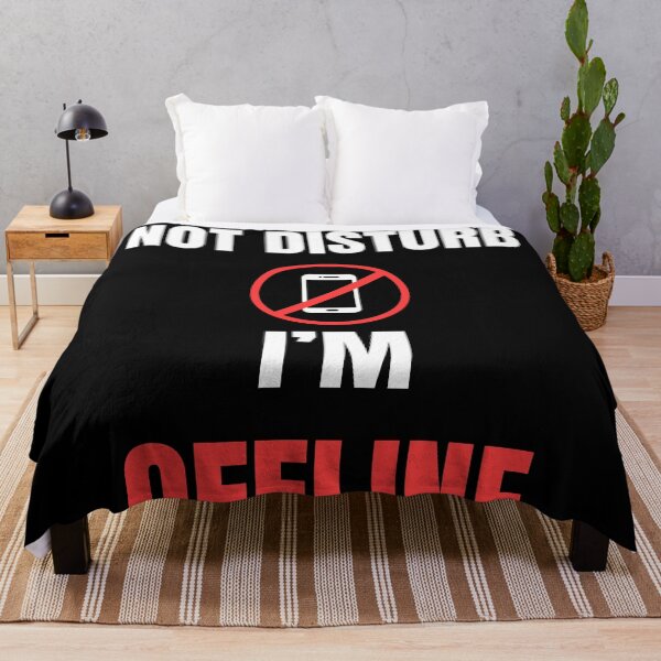 Item preview, Please Do Not Disturb I’m Offline Funny Digital Detox Quote Minimal Design designed and sold by Uvclick.