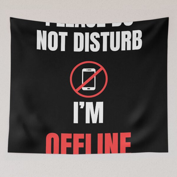 Artikelvorschau, Bitte nicht stören, ich bin offline. Lustiges Zitat zum digitalen Detox. Minimalistisches Design. entworfen und verkauft von Uvclick.