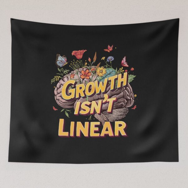 Item preview, Growth Isn't Linear Brain Art designed and sold by Zakrytos ★★★★★.