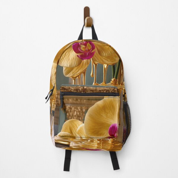 Item preview, Liquid Gold Orchids – Baroque Luxury Floral Statement designed and sold by VelvetThornsArt.