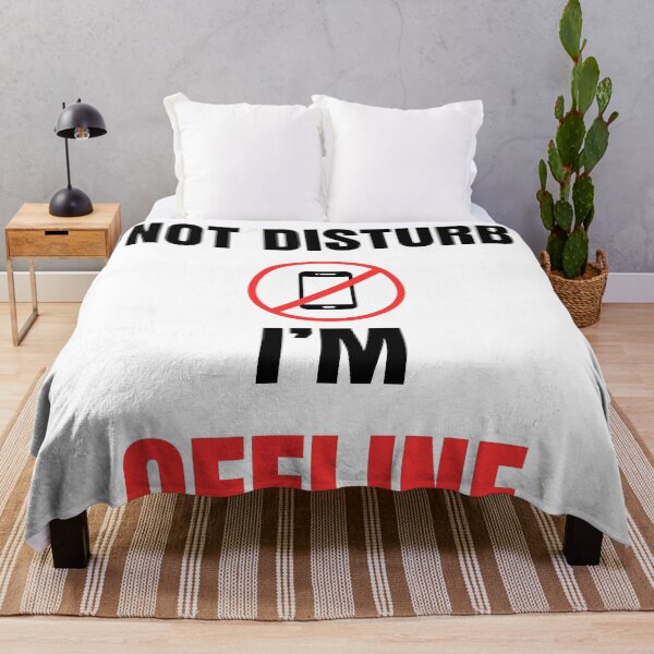 Item preview, Please Do Not Disturb I’m Offline Minimalist Funny Quote Clean Design designed and sold by Uvclick.