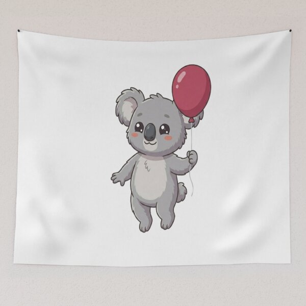 Item preview, Cute Koala Holding Red Balloon designed and sold by Ella_Sketch.