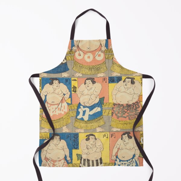 Item preview, Vintage Sumo Wrestlers - Classic Japanese Ukiyo-e Grid Art designed and sold by Kokeshidreams.