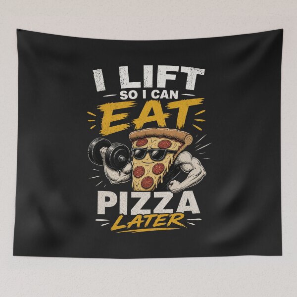 Item preview, I Lift So I Can Eat Pizza Funny Gym Workout Design designed and sold by Drip5.