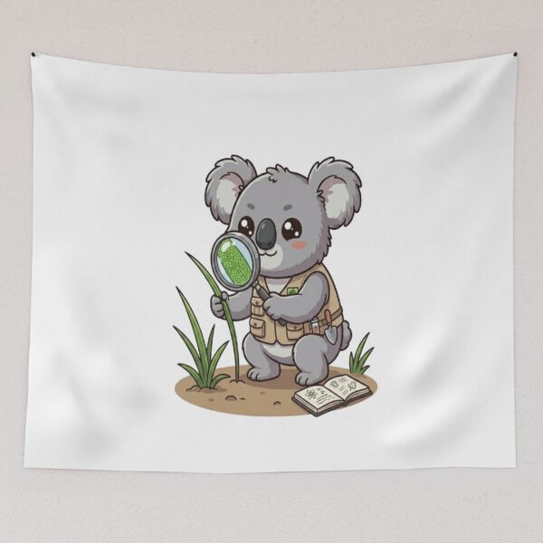 Item preview, Cute Koala Scientist Examining Leaf designed and sold by Ella_Sketch.