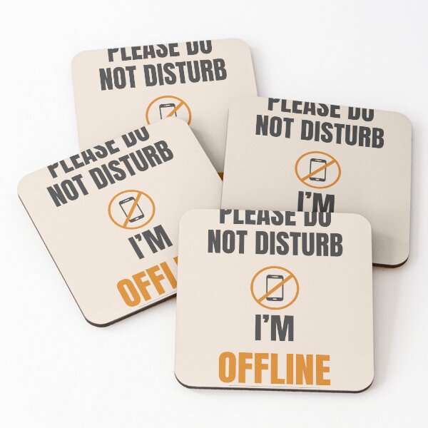 Item preview, Please Do Not Disturb I’m Offline Aesthetic Minimal Beige Digital Detox Design designed and sold by Uvclick.