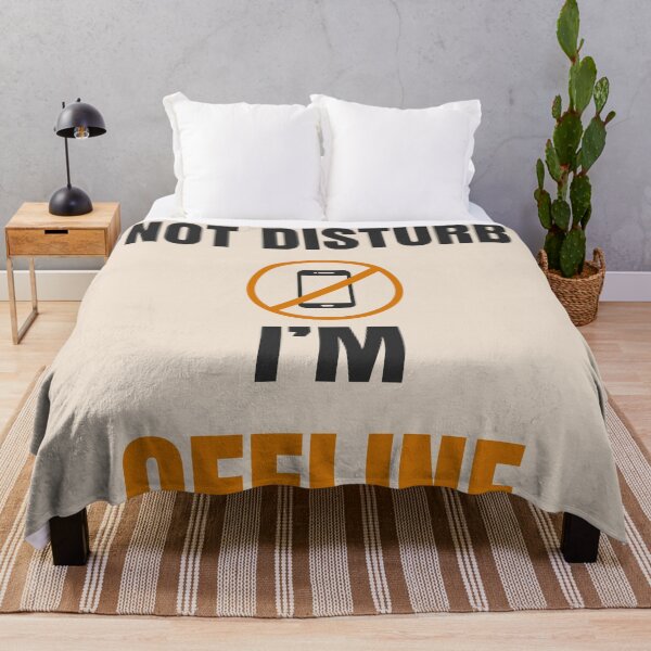 Item preview, Please Do Not Disturb I’m Offline Aesthetic Minimal Beige Digital Detox Design designed and sold by Uvclick.