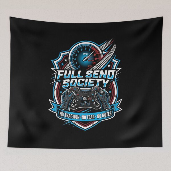 Item preview, Full Send Society No Traction No Fear No Notes Sim Racing designed and sold by Fenay Designs.