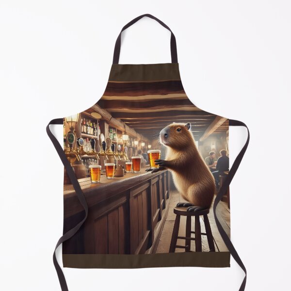 Item preview, Capybara Enjoying a Pint in a Cozy Traditional English Pub designed and sold by Sybille-Yates.
