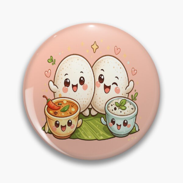 Item preview, Cute Idli Chutney Sambar Friends – Kawaii South Indian Food Cartoon designed and sold by Globalcitytees.