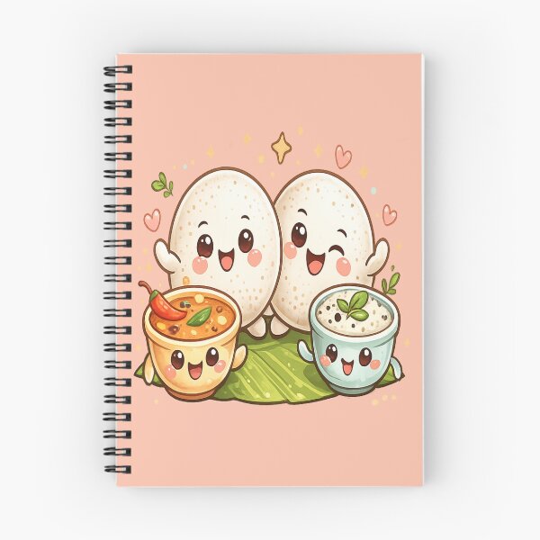 Item preview, Cute Idli Chutney Sambar Friends – Kawaii South Indian Food Cartoon designed and sold by Globalcitytees.