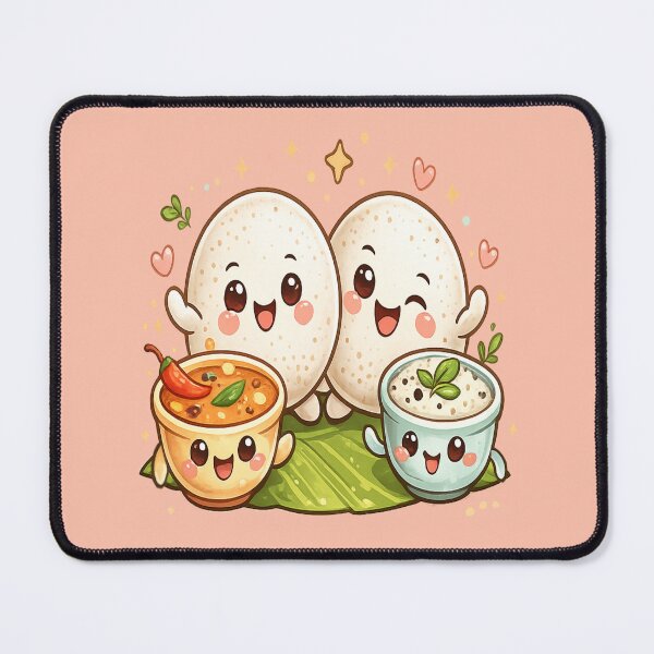 Item preview, Cute Idli Chutney Sambar Friends – Kawaii South Indian Food Cartoon designed and sold by Globalcitytees.