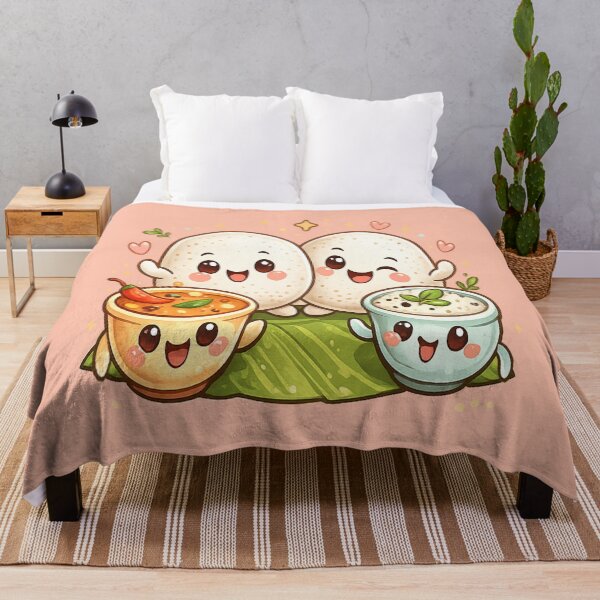 Item preview, Cute Idli Chutney Sambar Friends – Kawaii South Indian Food Cartoon designed and sold by Globalcitytees.