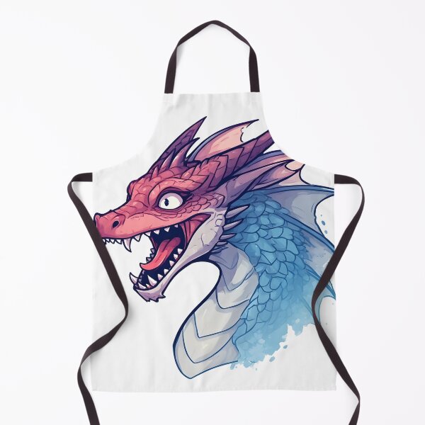 Item preview, Colorful Dragon Head Roaring – Stylized Fantasy Illustration designed and sold by Karolina’s Cozy Creations.