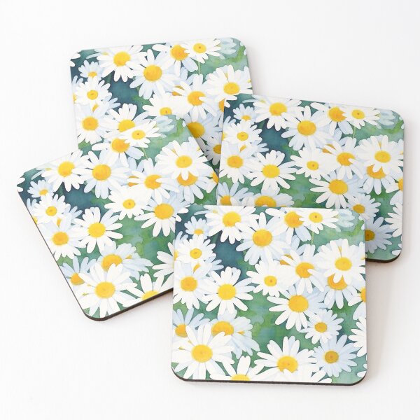 Item preview, feild of daises watercolor designed and sold by Mia's Menagerie.