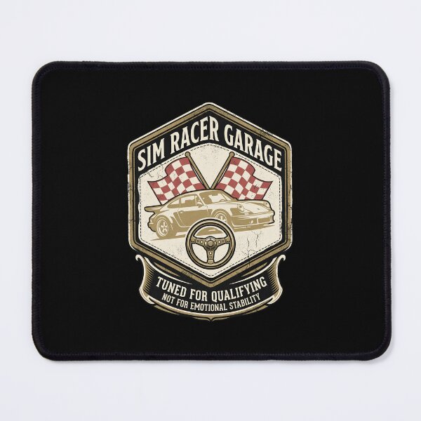 Item preview, Sim Racer Garage Tuned for Qualifying Not Emotional Stability designed and sold by Fenay Designs.