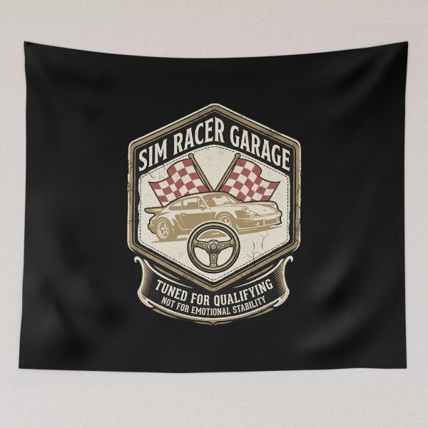 Item preview, Sim Racer Garage Tuned for Qualifying Not Emotional Stability designed and sold by Fenay Designs.