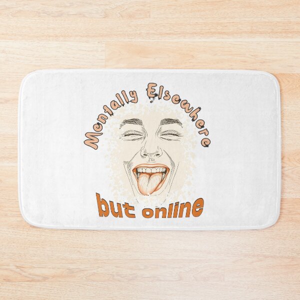 Item preview, Mentally Elsewhere but Online – Funny Introvert Mood Graphic Tee designed and sold by TestudoDesign.