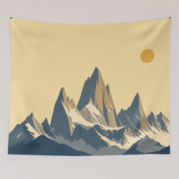 Item preview, Patagonia Peaks Minimal Travel Poster designed and sold by Creative_Canvas.