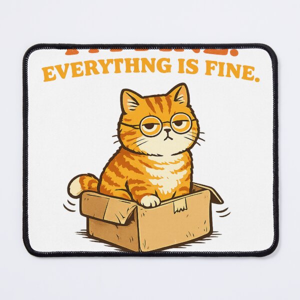 Item preview, I’m Fine Everything Is Fine Cat – Funny Retro Grumpy Cat Graphic T-Shirt designed and sold by IconicDesignsXd.