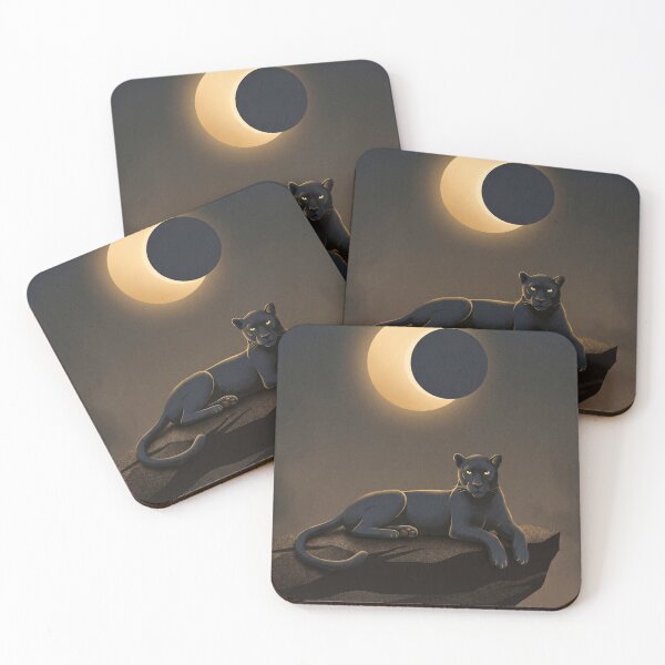 Item preview, L'Éclipse Noire Panther Eclipse Retro Luxury Art designed and sold by Koalangel.