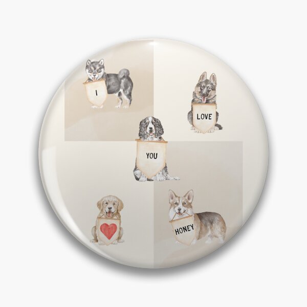 Item preview, Cute "I Love You Honey" Dog Illustration designed and sold by HBBS DESIGNS.