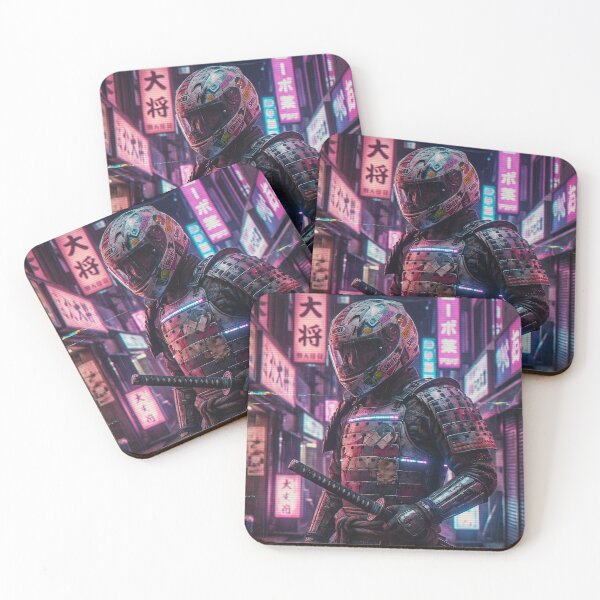 Item preview, Cyber Samurai Tokyo Drifter Retro Futurism Art designed and sold by Koalangel.
