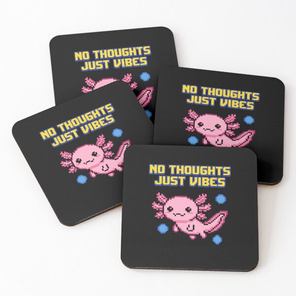 Item preview, No Thoughts Just Vibes - Cute Axolotl designed and sold by artistastshirt.