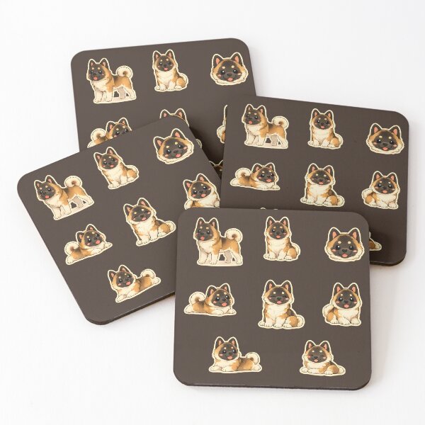 Item preview, American Akita Kawaii Sticker Pack designed and sold by blankTeeShirt.
