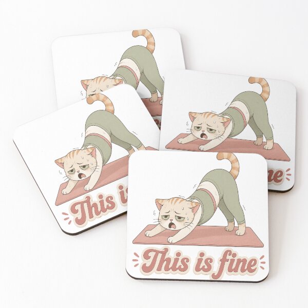 Item preview, This Is Fine Cat Pilates designed and sold by SnortStudio.