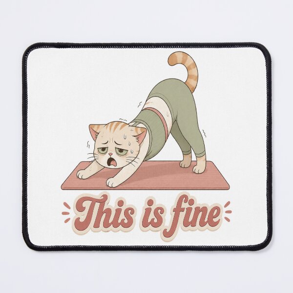 Item preview, This Is Fine Cat Pilates designed and sold by SnortStudio.