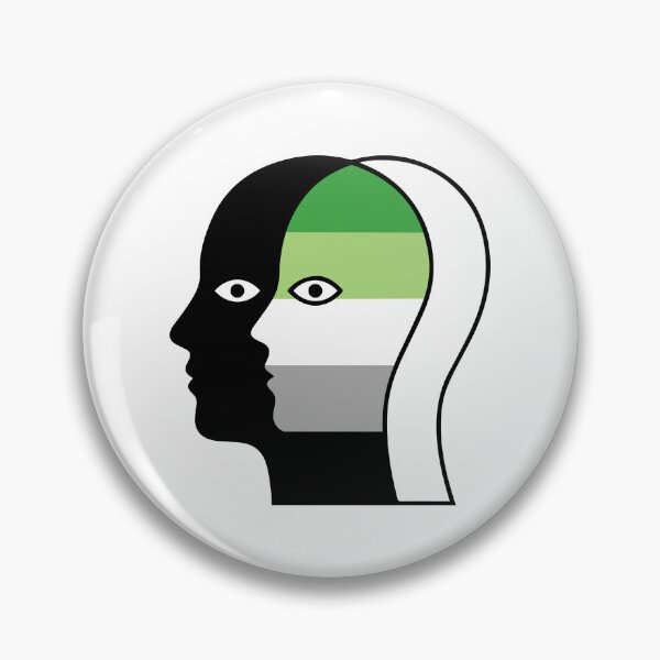 Item preview, Aromantic Pride Minimalist Twin Faces - Lgbtq Abstract Silhouette designed and sold by Cannaxes Studio.