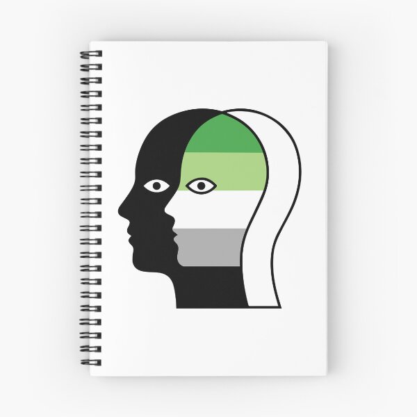 Item preview, Aromantic Pride Minimalist Twin Faces - Lgbtq Abstract Silhouette designed and sold by Cannaxes Studio.